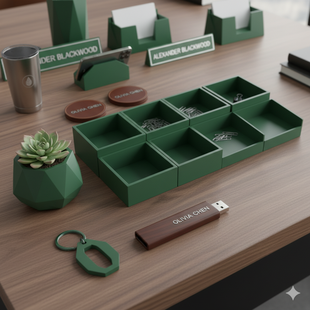 Welcome kit mini crate with laser-cut birch panels